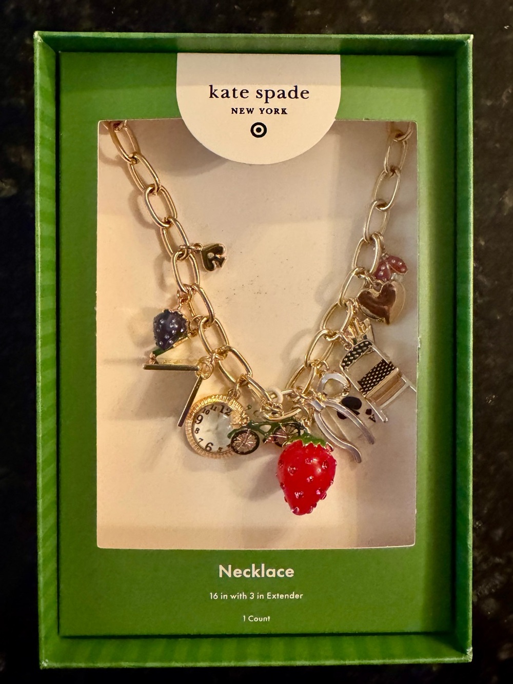 Kate Spade Gold-Tone Charm Statement Necklace